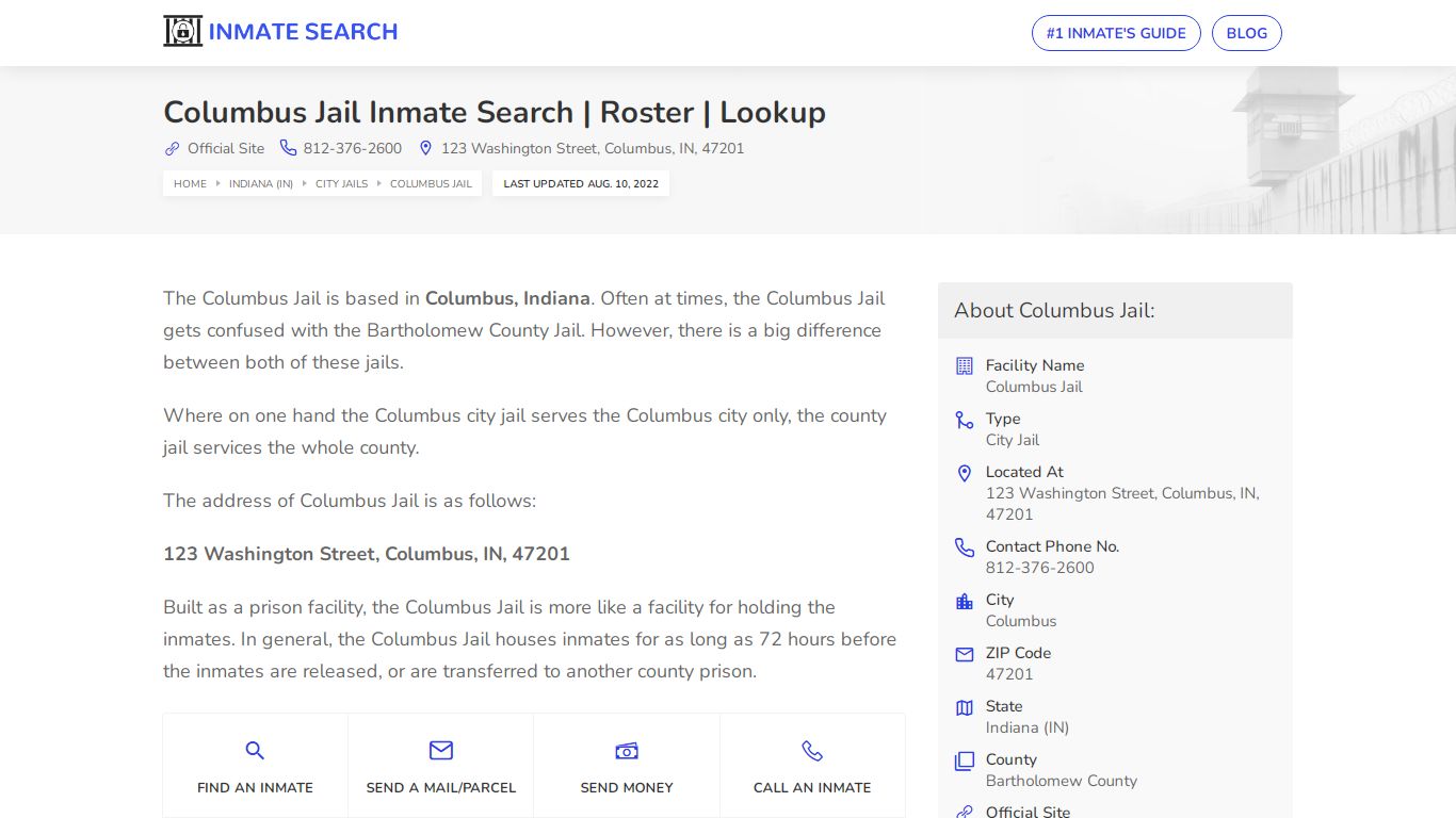 Columbus Jail Inmate Search | Roster | Lookup